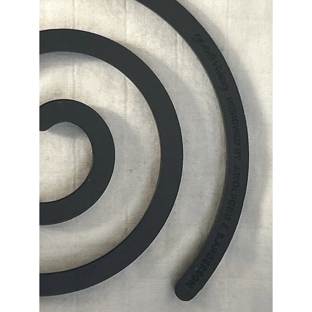 New Good Thing Trivets Set of 3 Round Cooling Plates Swirl Design 5” Black Cater